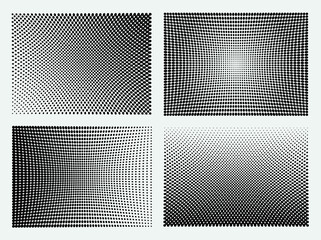 Set of halftone dots textures