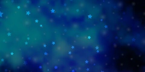 Dark Pink, Blue vector background with colorful stars. Shining colorful illustration with small and big stars. Best design for your ad, poster, banner.