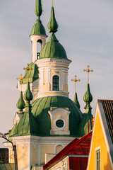 Parnu, Estonia. St. Catherine's Church Is Russian Orthodox Church. Famous Attraction Landmark.