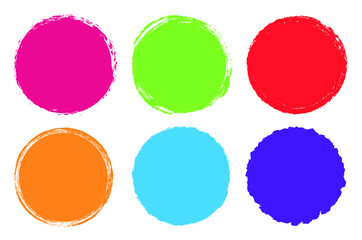 Colorful grunge round frames,banners.
