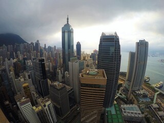 Hong Kong outstanding cityscape. Landscape with beautiful architecture