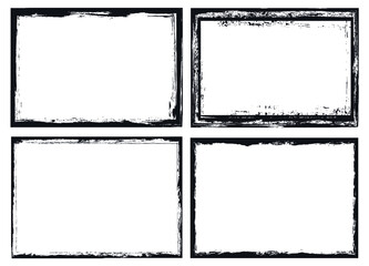 Set of grunge frames.Grunge border frames.