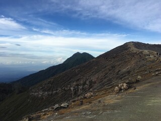 Asian country Indonesia. Java island. Kawa Ijen volcano