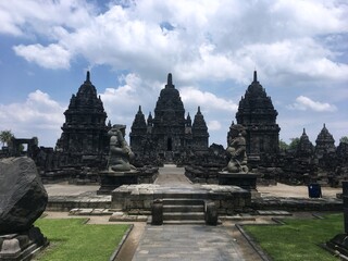 Obraz premium Asian country Indonesia. Java island. Ancient Prambanan temple
