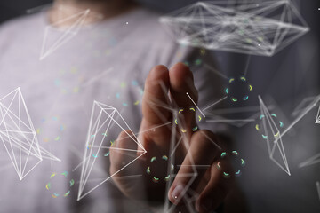 group of people talking in social network.