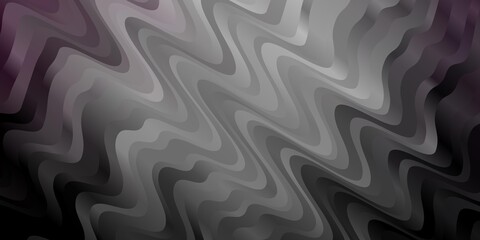 Dark Gray vector template with curves. Colorful illustration, which consists of curves. Pattern for ads, commercials.