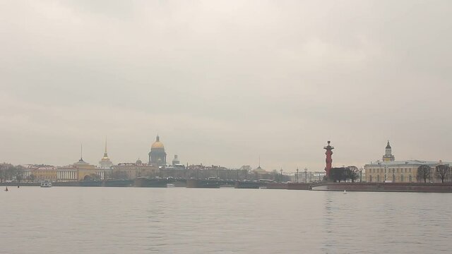 St. Petersburg. Classic city in cloudy rainy weather