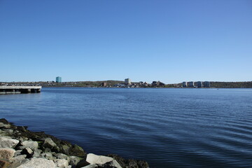 Fototapeta na wymiar Halifax Nova Scotia waterfront spring