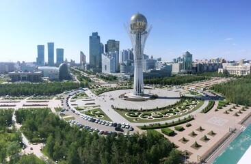 Kazakhstan, capital city Astana, Nur-Sultan. - obrazy, fototapety, plakaty