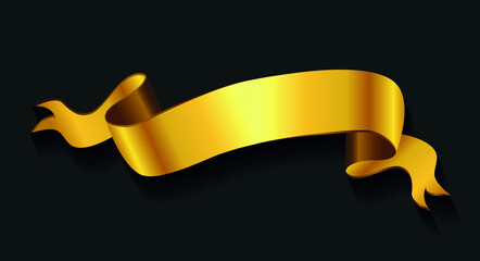 Golden ribbon banner.