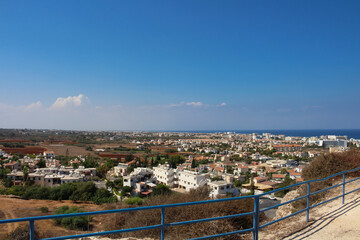 Fototapeta premium Protaras from the observation deck, where the Church of St. Elijah is located. Cyprus.