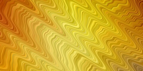 Dark Yellow vector pattern with lines. Abstract illustration with bandy gradient lines. Template for your UI design.