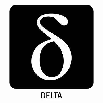Delta greek letter icon