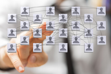 organization chart team concept networking group