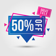 vector sale label with ribbon	