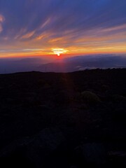 sunset in the mountains