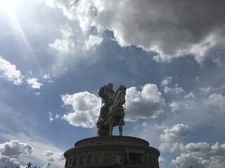 Fototapeta premium Mongolia. Chinghiz Khan museum and monumet