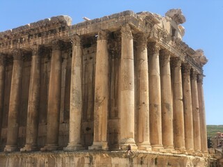 Lebanon, middle east. Ancient city of Baalbek and great temple. World heritage
