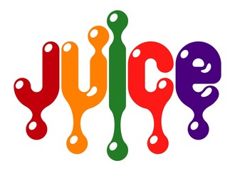 Fototapeta premium Colourful tropic fruit juice text design pattern