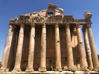 Lebanon, middle east. Ancient city of Baalbek and great temple. World heritage