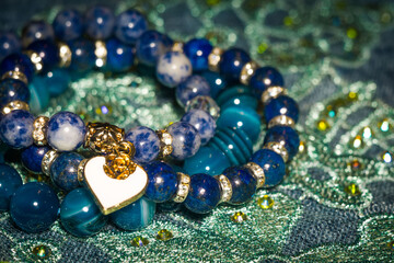 Lapis lazuli and sodalite bracelets