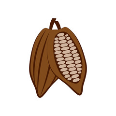 Doodle cocoa icon isolated on white. Chocolate food. Vector stock illustration. EPS 10