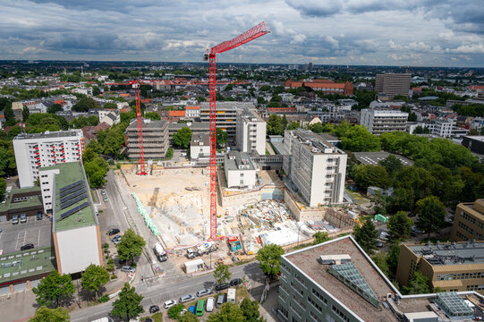 Construction site at the University of Hamburg, Germany