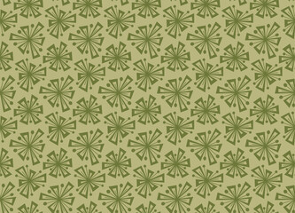 Geometric floral seamless vector pattern, Flowers and leaves botanical garden background texture.