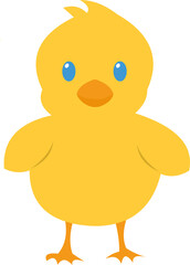 Vector illustration of a cartoon chick