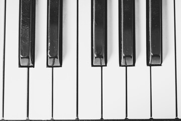 Black and white piano keys
