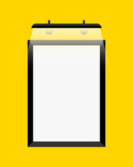 Banner frame. Frame with light on yellow background. Vector illustration