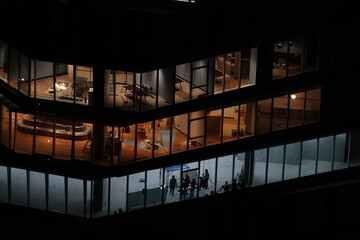 office building at night