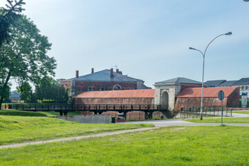 New Lubelska Gate in old town of Zamosc. UNESCO World Heritage Sites in Poland.