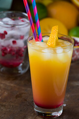 Tequila sunrise coctail.