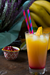Tequila sunrise coctail.
