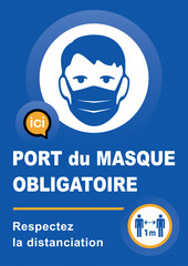 AFFICHE PORT DU MASQUE OBLIGATOIRE