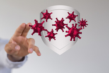 Corona Virus Healthcare Concept. Coronavirus protection Pandemic Sars Fever.