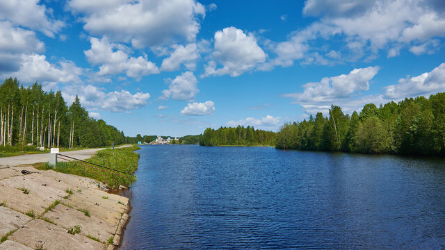 Gateway White Sea-Baltic Canal. Russia