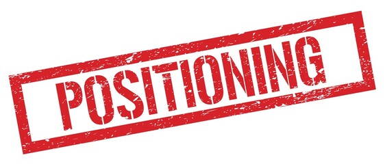 POSITIONING red grungy rectangle stamp.