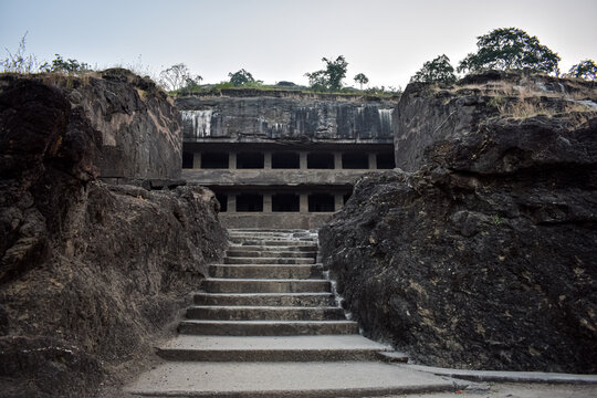 ancient stone carving ellora cave  aurangabad  maharastra india asia