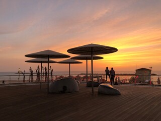Israel, Tel Aviv. beautiful sunset time