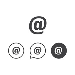 Flat email icon symbol vector