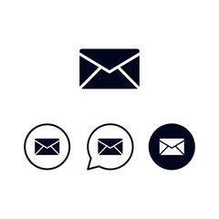 Flat message icon symbol vector