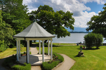 Tutzing, Starnberger See, Bleicherpark, Pavillion, Bayern, Oberbayern