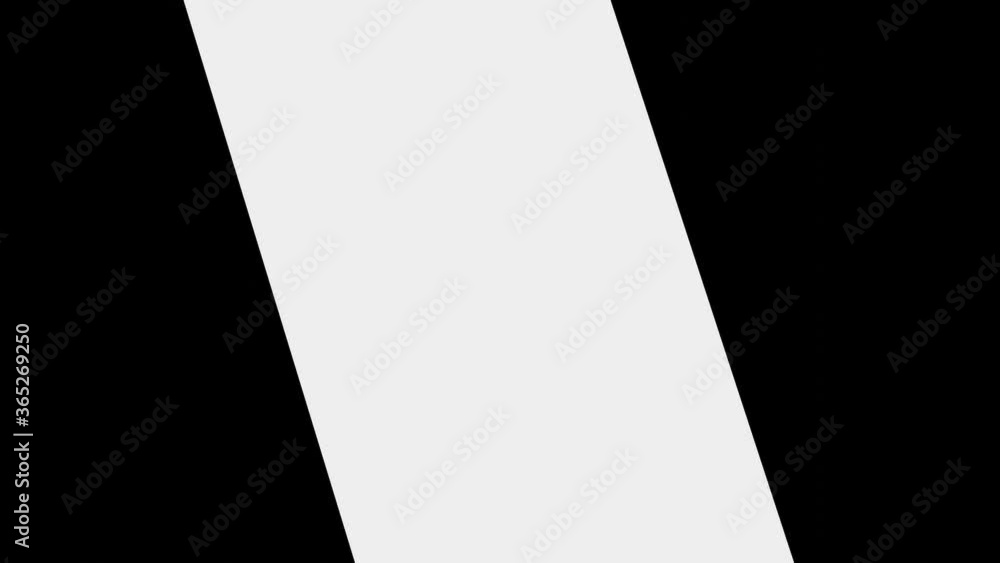 Poster smartphone standing on edge dynamic camera zoom out, green screen with indicators switch on
