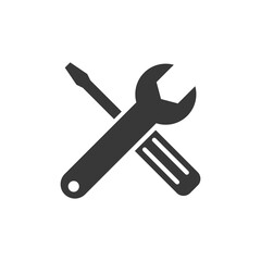 Service tools vector icon isolated on white