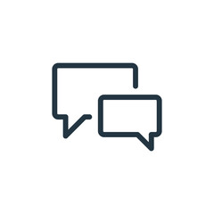 Naklejka premium Square speech bubbles outline icon eps 10