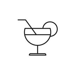 Cocktail icon. Beverage symbol modern, simple, vector, icon for website design, mobile app, ui. Vector Illustration