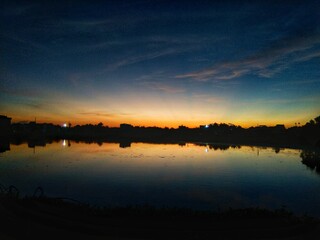 sunrise over the river