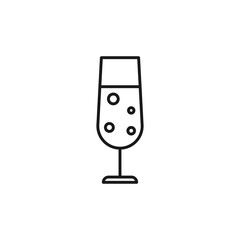Champagne glass icon. Alcohol drink  symbol modern, simple, vector, icon for website design, mobile app, ui. Vector Illustration